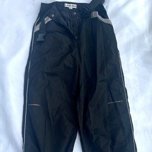 I.AM.GIA Cargo Pant Black Reflective High Rise Belted Buckle Size XS